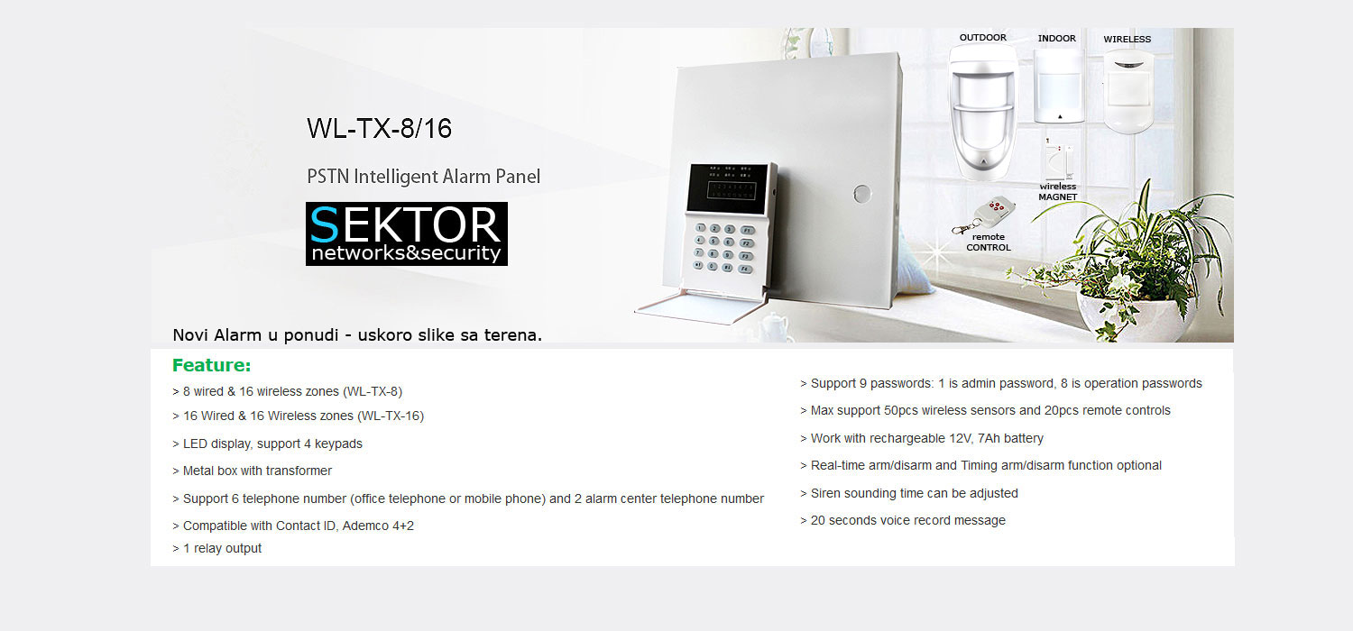 ugradjujemo alarmne sisteme paradox dsc wale sektor